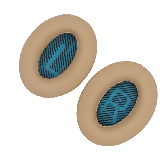 Seitruly Almohadillas para los oídos Cojín montado en la cabeza Auriculares Protección auditiva Almohadillas Reemplazo de esponja Relojes inteligentes Beige+Azul
