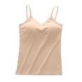 thumbnail image 2 of Uootdi Women's Tank Tops V Neck Thin Strap Solid Casual Tops Daily Wear Style Soft Stretchy Loose Fit Shirts Gift, 2 of 5