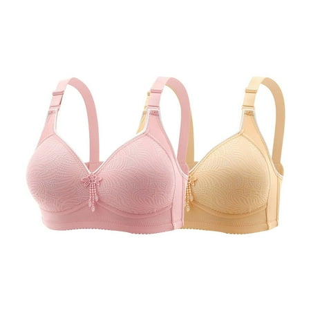 Clearance!Uooqdmx Bras for Women Push Up Bra Bras Full Coverage Underwire Bras Plus Size Bra without Everyday Bra Women s Lingerie  Sleep & Lounge Brown(2PC) E