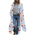 thumbnail image 2 of Nouveaux Hauts d'Été pour Femmes 2023 Mode Col Rond Grande Taille Manches Longues Imprimé Blouses Décontractées pour Sorties Chemises Manches Longues pour Femmes, 2 of 9