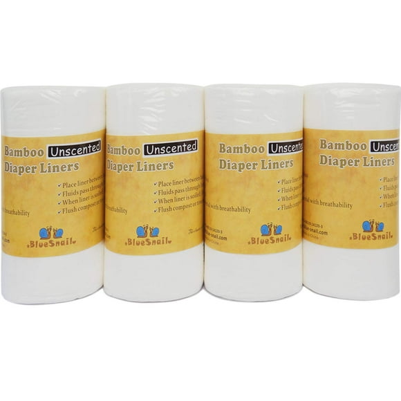 Forros de pañales BlueSnail Rayon sin perfume, 400 unidades (paquete de 4)