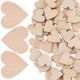 thumbnail image 5 of 300 piezas Corazones de madera Embellidos de madera en blanco Embellidos del corazón de madera, 5 of 6