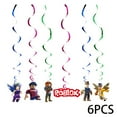 thumbnail image 2 of HJTRADE Roblox Birthday Party Decoration Set Banners Balloon Cake Toppers Swirls 44pcs, 2 of 6