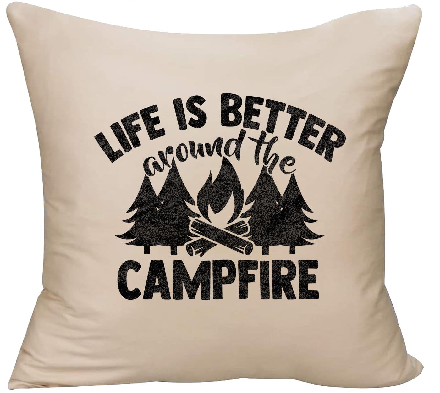 Multicolor 16x16 Trendy Fun Cool Gifts The Best Days are Spent Camping Adventure Green RV Throw Pillow