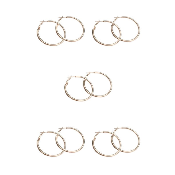 Minnieouse 1 par de pendientes de niña, pendientes de aro grande para mujer, regalo portátil para Amiga, círculo liso, decoración para mujer, 10cm con 10 cm con orificio para la oreja 5piezas Minnieouse CBP219616