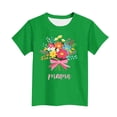 thumbnail image 4 of Zpanxa T-Shirts pour Tout-Petites Fille Imprimé Fête des Mères Col Rond Manches Courtes Haut Polyester Spandex 9-10 Ans, 4 of 5