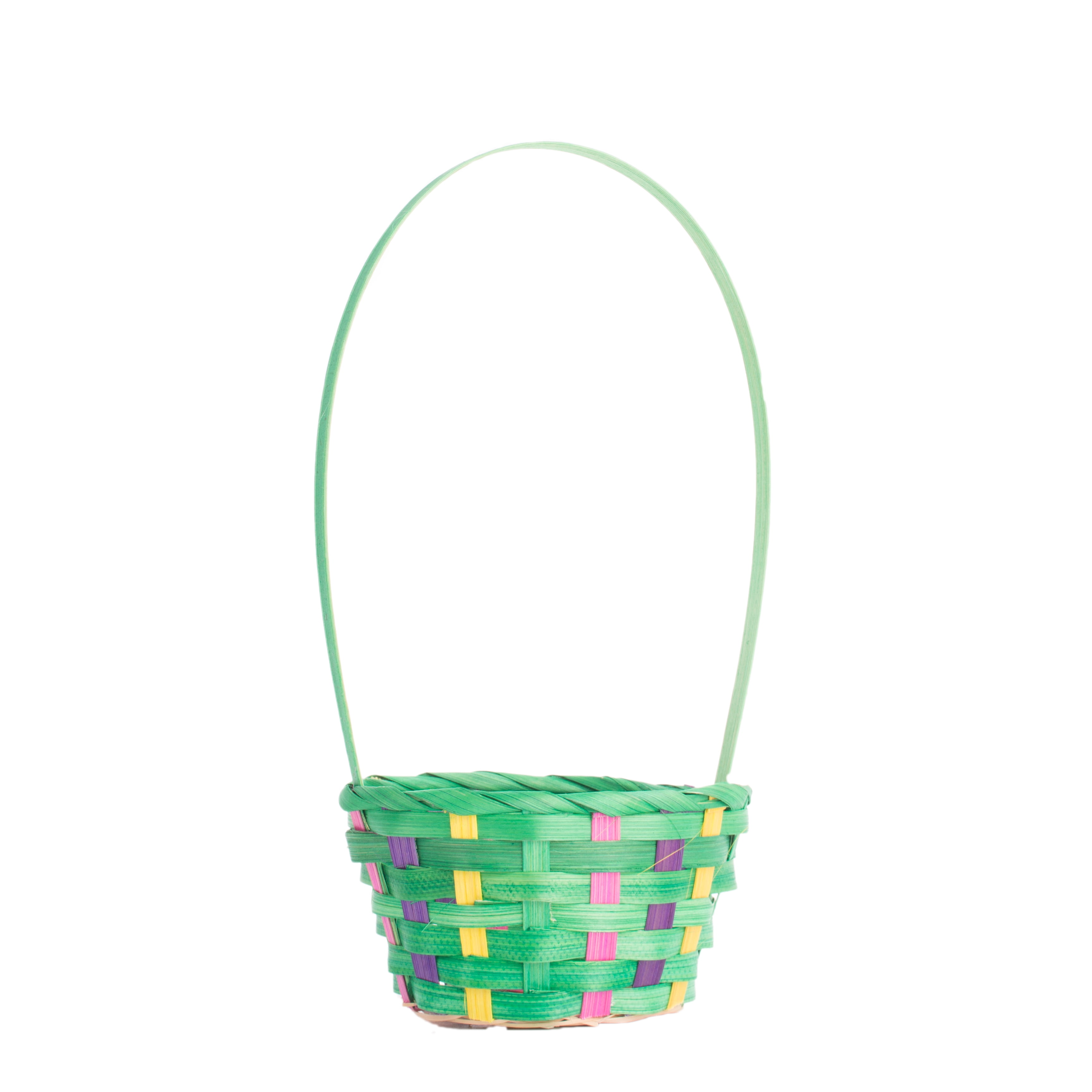Easter Rabbit Basket Handmade Color Bamboo Basket Storage Basket Easter Holder