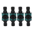 thumbnail image 2 of Garden Hose Quick Connector, Hose Quick Connect With Shutoff Valve Set Male And Female, Quick Release Kit Hose Fittings And Adapters For Irrigation System 4 Pcs, 2 of 8