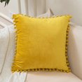 thumbnail image 5 of SZTXJ Set of 3 Decorative Velvet Cushion Covers Sofa Pillow Case 45X45CM (Purple Yellow Blue) Soft Comfortable Decoration Home Living Room Bedroom for, 5 of 5
