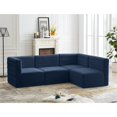 thumbnail image 2 of Meridian Furniture Quincy Navy Velvet Modular Sectional, 2 of 13