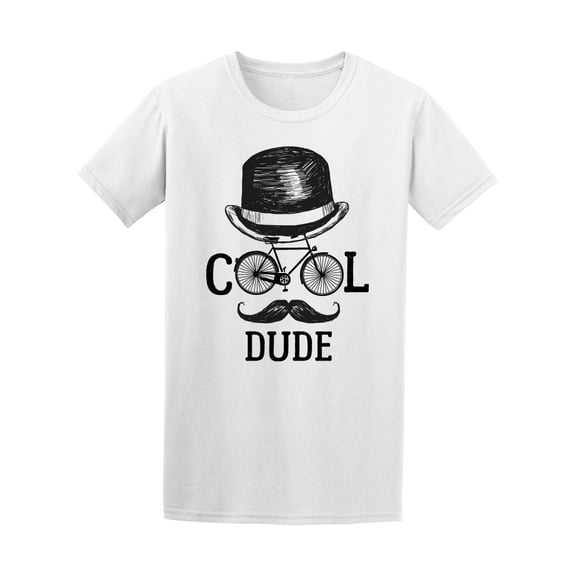 Cool Dude Hipster Mustache Tee Men's -Image by Shutterstock