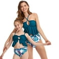 thumbnail image 1 of Women Girl Family Matching Swimwear Mother Daughter Summer Beach Halter Ruffle Tankini Swimsuit Bathing Suit, 1 of 4