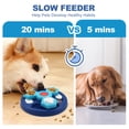 thumbnail image 4 of Duuclume Dog Puzzle Feeding Toy Rotating Slow Feeder Disc for IQ Training Blue w/ Light Blue, 4 of 7