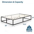 thumbnail image 3 of Zinus Joseph 14 inch Black Metal Platform Bed Frame, 3 of 8