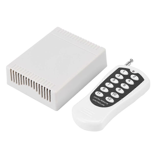 Relais 12 V CC, télécommande RF sans fil 12 canaux, émetteur et récepteur