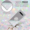thumbnail image 3 of Funda para Samsung Galaxy S10 Plus con Brillo Líquido Flotante, Purpurina, Parachoques y Anillo Giratorio Soporte, 3 of 5