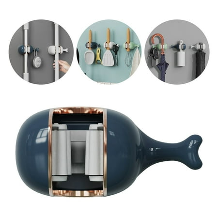 

Mop Hook Hanger Perforation- Wall Hanging Toilet Mop Storage Rack Adhesive Strong Fixed Clip Clip