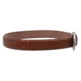 thumbnail image 3 of Western Faux Ostrich Print Stitching-Edged Leather Belt, 3 of 3