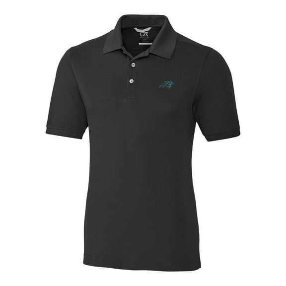 Men's Cutter & Buck Black Carolina Panthers Advantage Polo