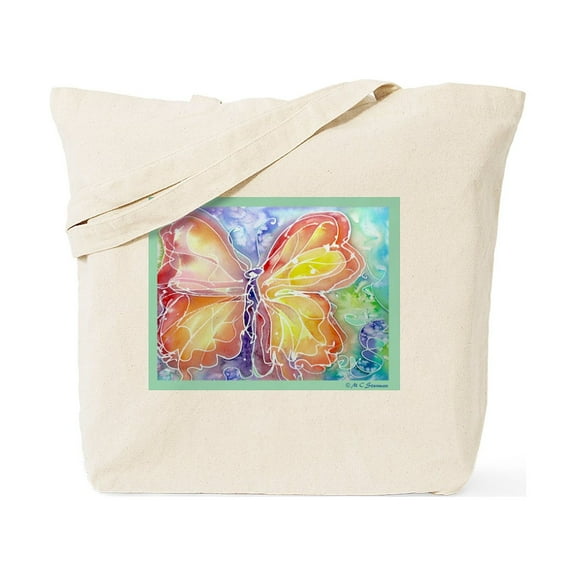 CafePress - Butterfly, Colorful, Tote Bag - Unisex Canvas Tote Bag, Beige, 1-Piece