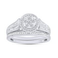 thumbnail image 2 of AFFY 1/4 Cttw Round Shape Natural White Diamond Bridal Set Wedding Ring In 14K White Gold Over Sterling Silver (J-K Color, I2-I3 Clarity), Ring Size-8, 2 of 4