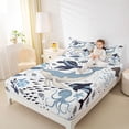 thumbnail image 4 of Feelyou Cartoon Blue Whale Twin Sheet Sets, Octopus Sea Animal Bedding, 3 Pieces, 4 of 7