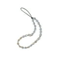 thumbnail image 2 of Glass Light Catching Crystal Square Bead Phone Chain Phone Case Accessories Female Phone Transparent Bead Hanger, 2 of 9