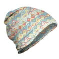 thumbnail image 1 of Geometrical Unisex Beanie, Pastel Childish Shapes, Hiking Outdoors, Multicolor, by Ambesonne, 1 of 1