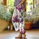 thumbnail image 1 of WILLBEST Pantalones Casuales de Cintura Fácil para Mujer con Bolsillos Largos y Estampado Bohemio para Salidas a La Playa. Grande, 1 of 4