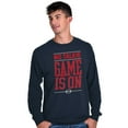 thumbnail image 3 of No Talkie Game is On Football Men's Big & Tall Long Sleeve Graphic Tee Brisco Brands 3X, 3 of 5