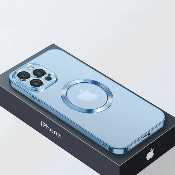 Mantto Magnetic Slim Crystal Clear for iPhone 13 Pro Max Case Magsafe [Not Yellowing][Compatible with MagSafe] [No.1 Strong Magnets] Compatible with iPhone 13 Pro Max Protective Case, Blue