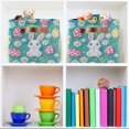 thumbnail image 6 of Yayeee Canvas Storage Basket with Handles for Shelves Fabric Bins Closet Organizer, Cartoon Easter Bunny, 6 of 8