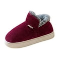 thumbnail image 2 of HaoXun Women's Closed-Toe Fleece-Lined Slippers - Stylish High-Top Warm Slippers for Fall/Winter, 2 of 9