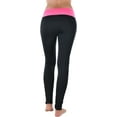 thumbnail image 3 of ToBeInStyle Women's Two Tone Mesh Panel Active Leggings, 3 of 5