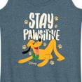 thumbnail image 3 of Disney Classics - Cats & Dogs - Stay Pawsitive - Women's Racerback Tank Top, 3 of 5