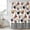White, variant on Farmhouse Rooster Shower Curtain, Waterproof Shower Curtains for Bathroom, Vintage Watercolor Flowers Black Plaid Washable Fabric Bathtub Curtain Set Bath Decor with 12 Hooks Long 72"x84"