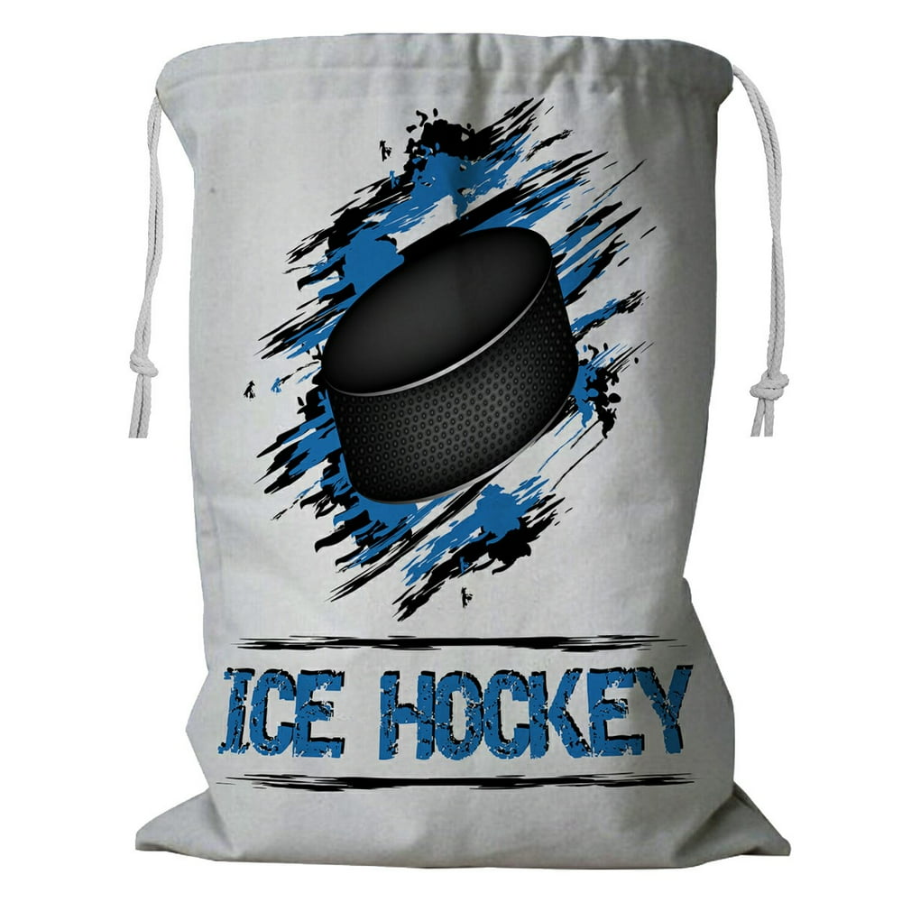 ABPHQTO Ice Hockey Puck Grunge Effect Storage Basket Laundry Bag with