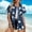 Blue, variant on Ayolanni Womens Summer Tops Clearance under 5 Hawaii Short Sleeve Blue Beach Button-up Shirts Shirts for Teens L