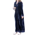 thumbnail image 4 of Abbracc Wearable Blanket Sweatshirt Homewear Winter Loungewear Zipper Lounger Robe Women, 4 of 9