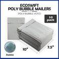 thumbnail image 4 of EcoSwift Brand Premium Poly Bubble Shipping Bag Self-Seal Mailer, 6.75 in. x 9 in. (Size DVD), Solid Gray, 10-Pack, 4 of 8