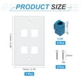 thumbnail image 2 of Cat 6 Ethernet Wall Plate, 4 Port RJ45 Key-stone Jack Wall Plate, White, 2 of 6