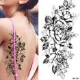 thumbnail image 1 of Pegatinas de tatuajes temporales de flor de Rosa, tatuajes de flor para cuerpo, pierna, brazos, cuello, espalda, piel de flor extraíble, 1 of 4