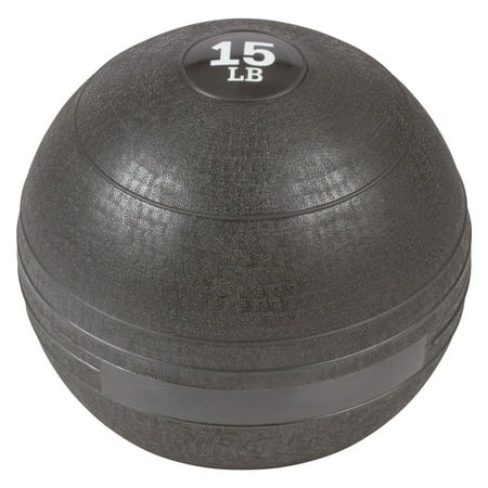 Exercise Slam Medicine Ball By Trademark Innovations (Gray, 15 Lbs.)