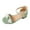 Green, variant on HUANBAI Little/big Kids Dress Shoes Pumps Low Heels Flower Open Toe Sandals Flower Wedding Party 13
