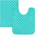 thumbnail image 4 of Coolnut Turquoise Polka Dot Bathroom Rug Rectangular Bath Mat Non Slip Bath Rugs Absorbent Shaggy Bathmats for Sink Shower 16" x 24" Home Decor, 4 of 7