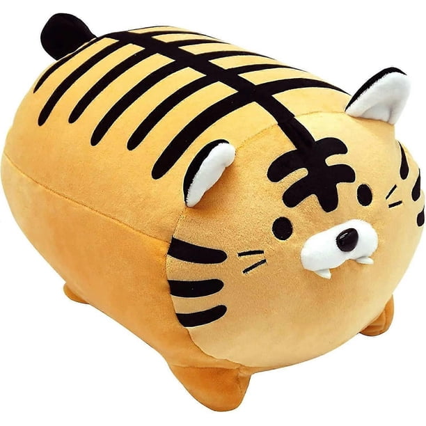 Cute Plush Tiger Doll Stuffed Fluffy Tiger Plush Toy Soft Animal Plush Pillow for Kids (Brown Tiger, 17.7")