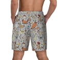 thumbnail image 2 of Lsque Mens Swim Trunks Funny Chicken Pattern - Bathing Suit Compression Liner - Beach Swim Shorts Swimwear - (S-3XL) - Stretch Quick Dry -Small, 2 of 9
