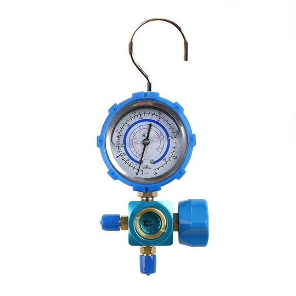 YongCo R410A R22 R134A Refrigerant High/Low Pressure Gauge 1/4 Auto Car Air Conditioning Refrigerant Pressure Gauge Tool Refrigerant Manometer