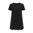 thumbnail image 6 of Mevxay Girls Ruffle Dresses with Pockets Summer Short Sleeve Midi Dress Size 6-12 Years Black, 6 of 8