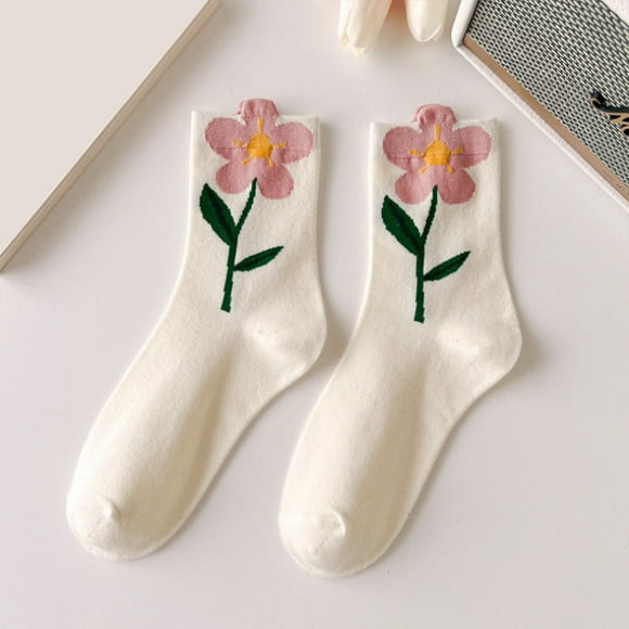 Chaussettes Mi-Mollet Chaudes de Noël Coupe-Vent à Imprimé Longues en Coton